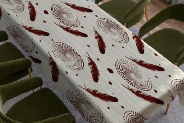 Crimson Feather Charm